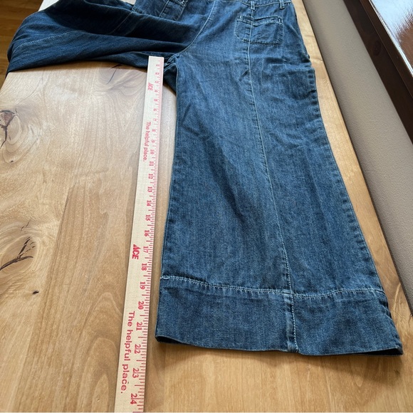 ANTHROPOLOGIE PILCRO & THE LETTERPRESS OVERALLS SZ 6 WIDE LEG BOHEMIAN CROPPED - Picture 10 of 12